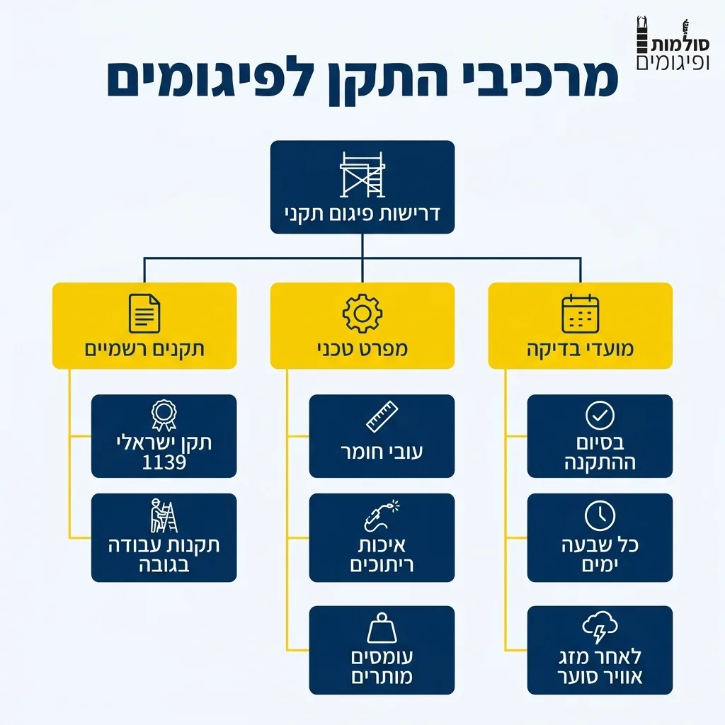 אינפוגרפיקה — מרכיבי התקן לפיגומים: דרישות פיגום תקני